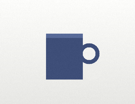 A mug on a plain studio backdrop