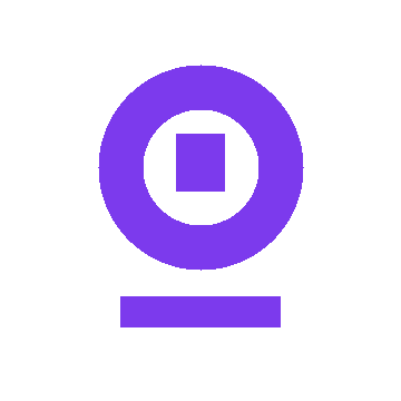 A flat logo on white, with gaps inside it